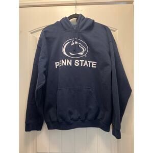 Gildan Men's Penn State Lions Long Sleeve Pullover Hooded Sweatshirt Size L Blue